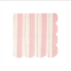 Meri Meri - Ticking Stripe Large Napkins - Kalın Çizgili Peçeteler - 16Lı