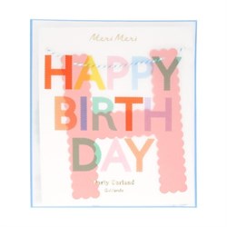 Meri Meri - Tırtıklı Parlak Happy Birthday Asılan Süs