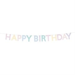 Meri Meri - Tırtıklı Pastel Happy Birthday Asılan Süs