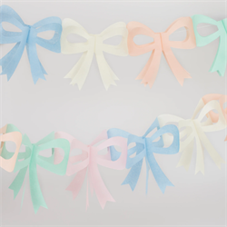 Meri Meri - Tissue Paper Bow Garland - Fiyonk Asılan Süsler (X3)