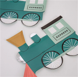 Meri Meri - Train Plate - Tren Tabak - 8Li