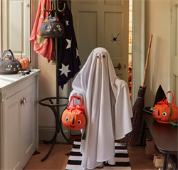 Meri Meri - Trick Or Treat Hasır Çanta - Balkabağı