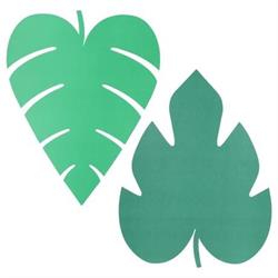 Meri Meri - Tropikal Yaprak Desenli Amerikan Servisi - 12 Adet