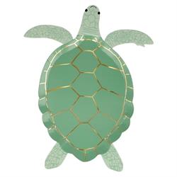 Meri Meri - Turtle Plates - Kaplumbağa Tabaklar - 8Li