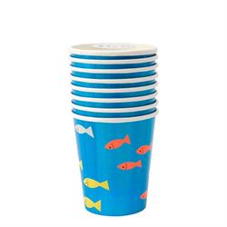 Meri Meri - Under The Sea Party Cups - Su Altı Dünyası Bardaklar - 8Li