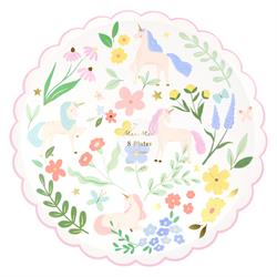 Meri Meri - Unicorn Tabak - L - 8 Adet