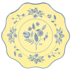 Meri Meri - Vintage Botanik Desenli Tabaklar - L - 8 Adet
