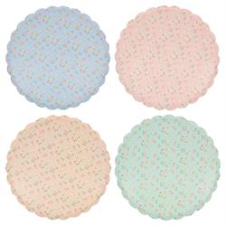 Meri Meri - Vintage Ditsy Tabaklar - L - 8 Adet