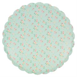 Meri Meri - Vintage Ditsy Tabaklar - L - 8 Adet