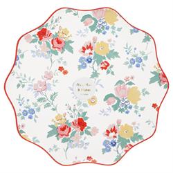 Meri Meri - Vintage Floral Tabaklar - L - 8 Adet