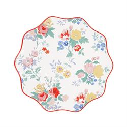 Meri Meri - Vintage Floral Tabaklar - M - 8 Adet