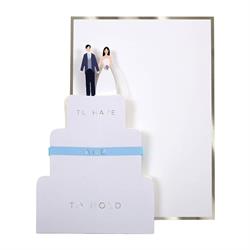 Meri Meri - Wedding Cake Honeycomb Card - Düğün Pastası Tebrik Kartı