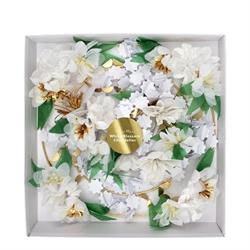 Meri Meri - White Blossom Chandelier - Beyaz Çiçekli Süs Avize