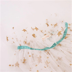 Meri Meri - White Star Tulle Cape - Yıldızlı Beyaz Tül Pelerin