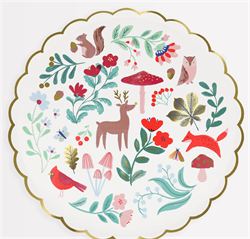 Meri Meri - Winter Woodland Dinner Plates - Orman Tabak (L) (8Li)