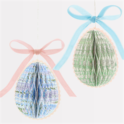Meri Meri X Liberty - Kağıt Petek Yumurta Süsleri - 6 Adet