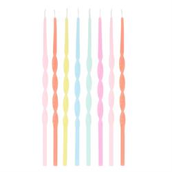 Meri Meri X Liberty - Gökkuşağı Mumlar - 16 Adet
