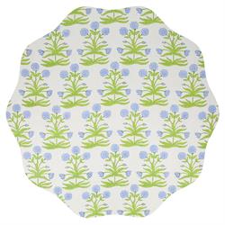 Meri Meri x Molly Mahon - Mavi Çiçekli Mantar Amerikan Servis