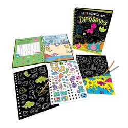 Neon Scratch Art - Dinosaurs