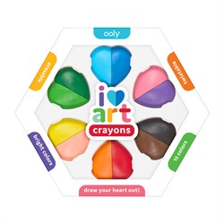 Ooly I Heart Art Silinebilir 6lı Renk Mum Boya (12 Renk)