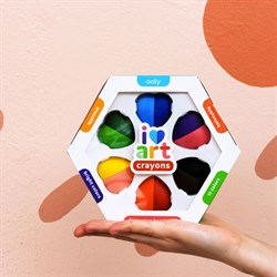 Ooly I Heart Art Silinebilir 6lı Renk Mum Boya (12 Renk)