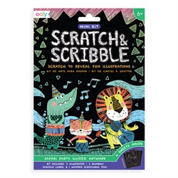 Ooly Mini Scratch & Scribble - Safari Party