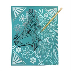 Ooly Scratch and Shine Folyo Kazıma Sanat Seti - Geometric Animals