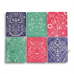Ooly Scratch and Shine Folyo Kazıma Sanat Seti - Geometric Animals
