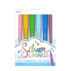 Ooly Silver Linings Renkli Gümüş Mürekkepli 6’lı Keçeli Kalem