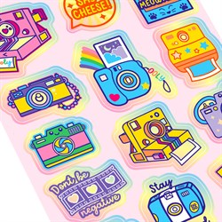 Ooly Stickiville Çıkartmalar - Cute Cameras