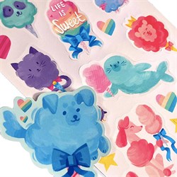 Ooly Stickiville Kokulu Çıkartmalar - Fluffy Cotton Candy