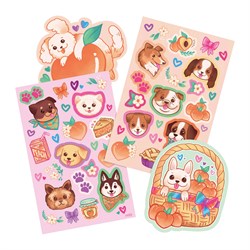 Ooly Stickiville Kokulu Sticker Seti - Puppies and Peaches