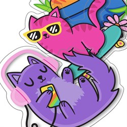 Ooly Stickiville Vinil Çıkartmalar - Silly Kitties
