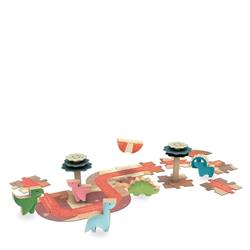 Puzzle - Kitap ve Ahşap Dinozorlar