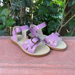 Samphire Marella Verniz Lillac - Lila Rengi Deri Çocuk Sandaleti