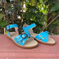 Samphire Marella Verniz Sky - Mavi Deri Çocuk Sandaleti