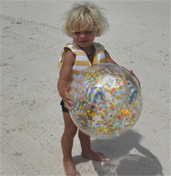 SunnyLife Şişme Plaj Topu 3D Blue Stripe