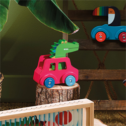 Vilac - Sesli Ahşap Araba - Timsah