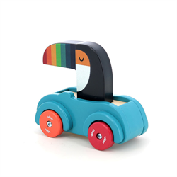 Vilac - Sesli Ahşap Araba - Tukan