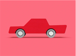 Waytoplay - Back & Forth Car - Red - Araba - Kırmızı