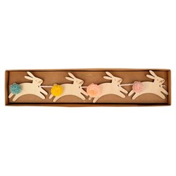 Meri Meri - Wooden Bunny Mini Garland - Ahşap Tavşanlar Mini Asılan Süs