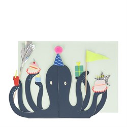 Meri Meri - Octopus Card - Ahtapot Tebrik Kartı