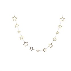 Meri Meri - Gold Star Glitter Mini Garland - Altın Yıldızlar Mini Asılan Süs