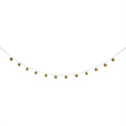 Meri Meri - Gold Knitted Star Garland - Altın Yıldızlı Asılan Süs