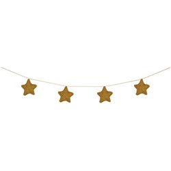 Meri Meri - Gold Knitted Star Garland - Altın Yıldızlı Asılan Süs