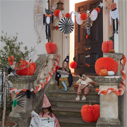 Meri Meri - Hanging Honeycomb Spiders - Asılan Örümcek Süsleri - 12li