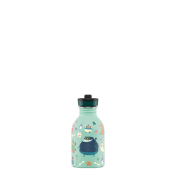 24Kids Bottle Pipetli Paslanmaz Çelik Çocuk Su Matarası 250 ml, Spooky Friends