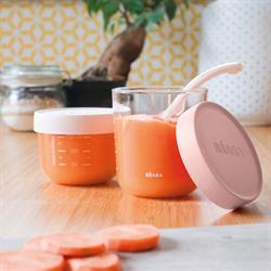 Bebek Cam Mama Kavanozu 2li Set (150 ml pink / 250 ml old pink)