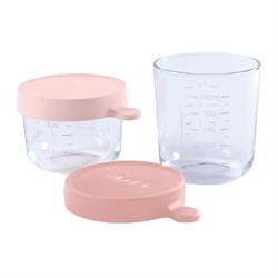 Bebek Cam Mama Kavanozu 2li Set (150 ml pink / 250 ml old pink)