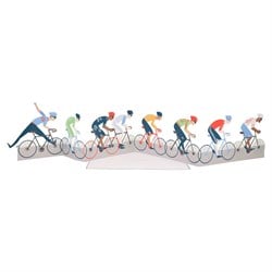 Meri Meri - Cycling Birthday Card - Bisiklet Tebrik Kartı